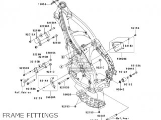 FRAME FITTINGS - KX250T6F KX250F 2006 USA CANADA