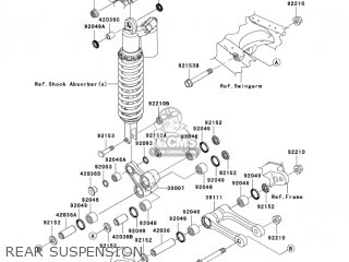 REAR SUSPENSION - KX250T6F KX250F 2006 USA CANADA