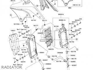 RADIATOR - KX250T6F KX250F 2006 USA CANADA