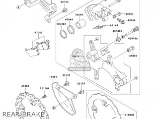 REAR BRAKE - KX250T6F KX250F 2006 USA CANADA