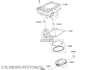 CYLINDER/PISTON(S) - KX250T6F KX250F 2006 USA CANADA
