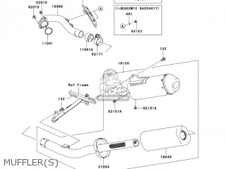 MUFFLER(S) - KX250T6F KX250F 2006 USA CANADA