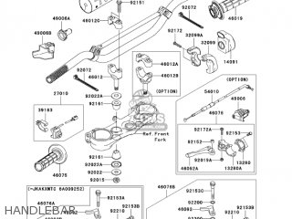 HANDLEBAR - KX250T6F KX250F 2006 USA CANADA