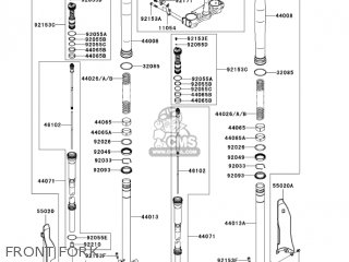 FRONT FORK - KX250T6F KX250F 2006 USA CANADA