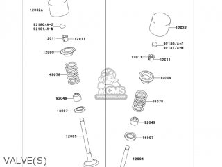 VALVE(S) - KX250T6F KX250F 2006 USA CANADA