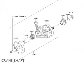 CRANKSHAFT - KX250T6F KX250F 2006 USA CANADA