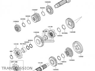 TRANSMISSION - KX250T6F KX250F 2006 USA CANADA