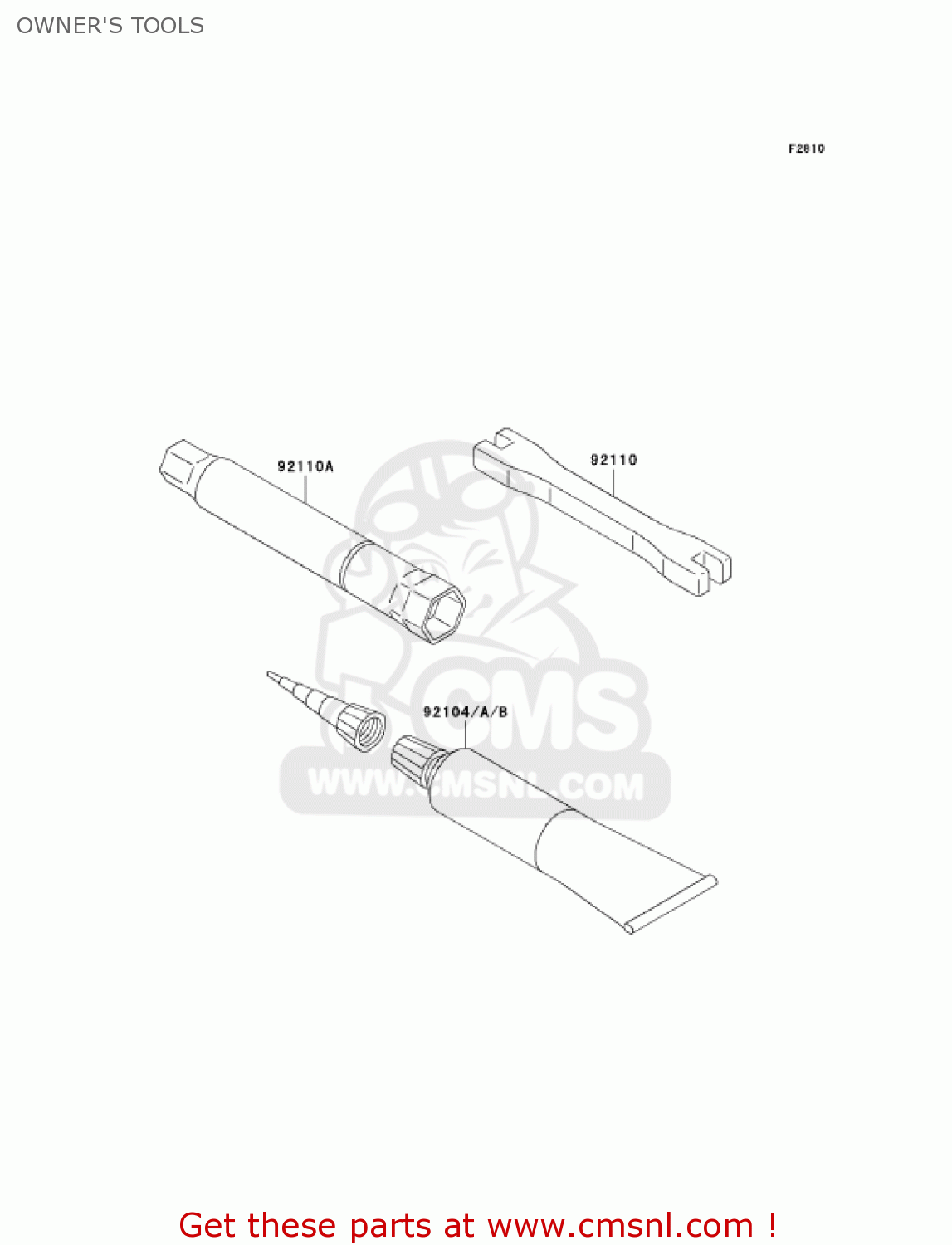 OWNER'S TOOLS KX250T7F KX250F 2007 USA CANADA