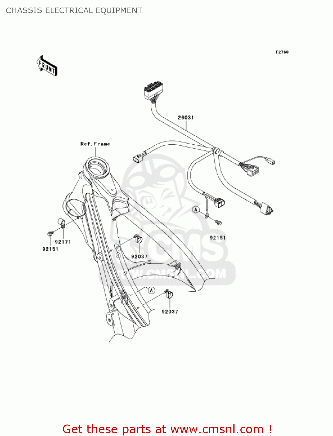 CHASSIS ELECTRICAL EQUIPMENT KX250T7F KX250F 2007 USA CANADA