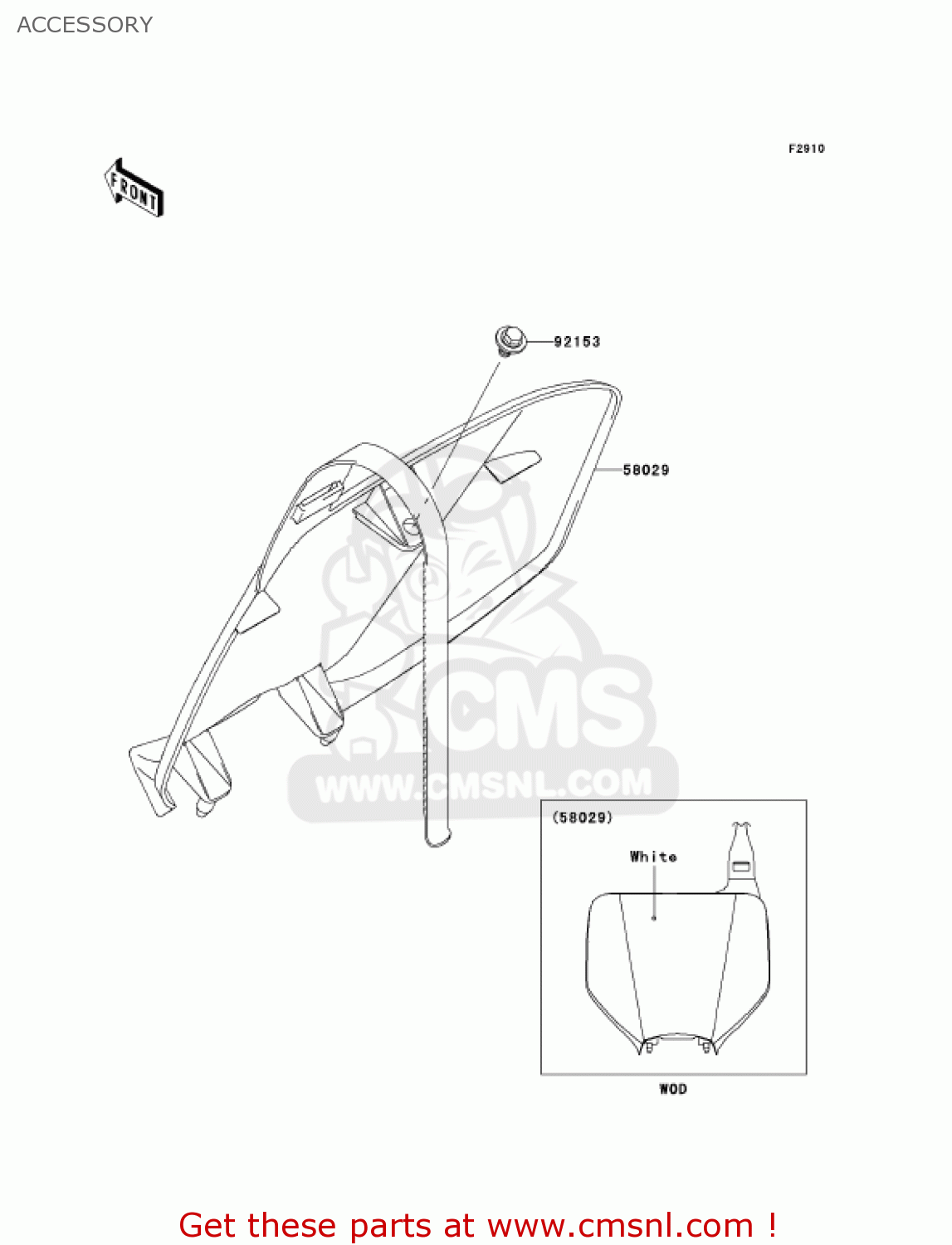 ACCESSORY KX250T7F KX250F 2007 USA CANADA