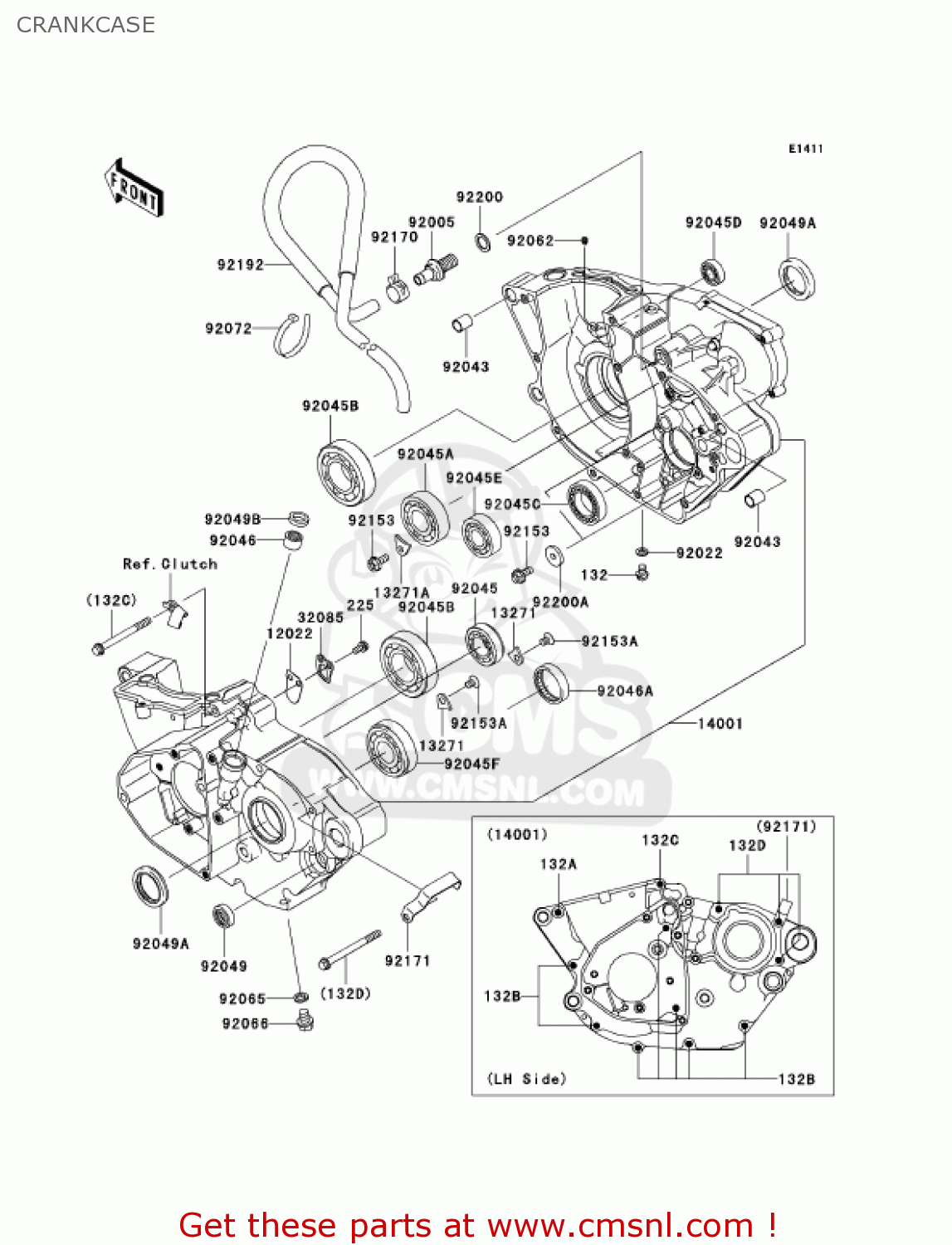 CRANKCASE KX250T7F KX250F 2007 USA CANADA