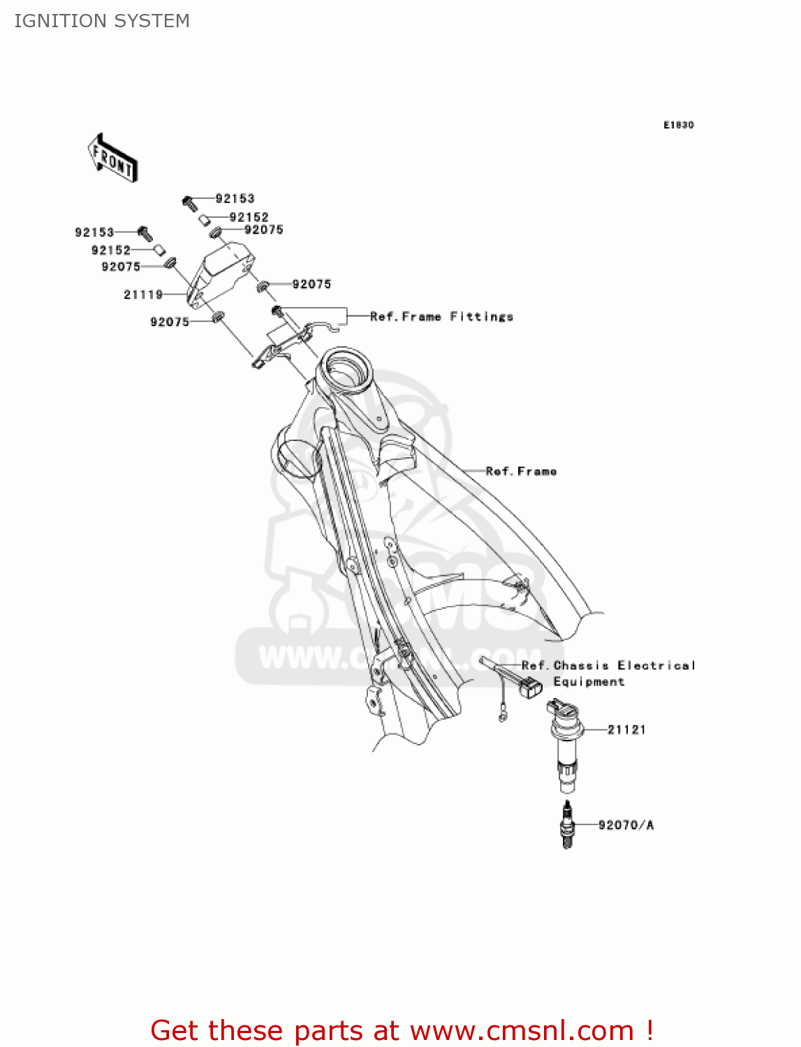 IGNITION SYSTEM KX250T7F KX250F 2007 USA CANADA