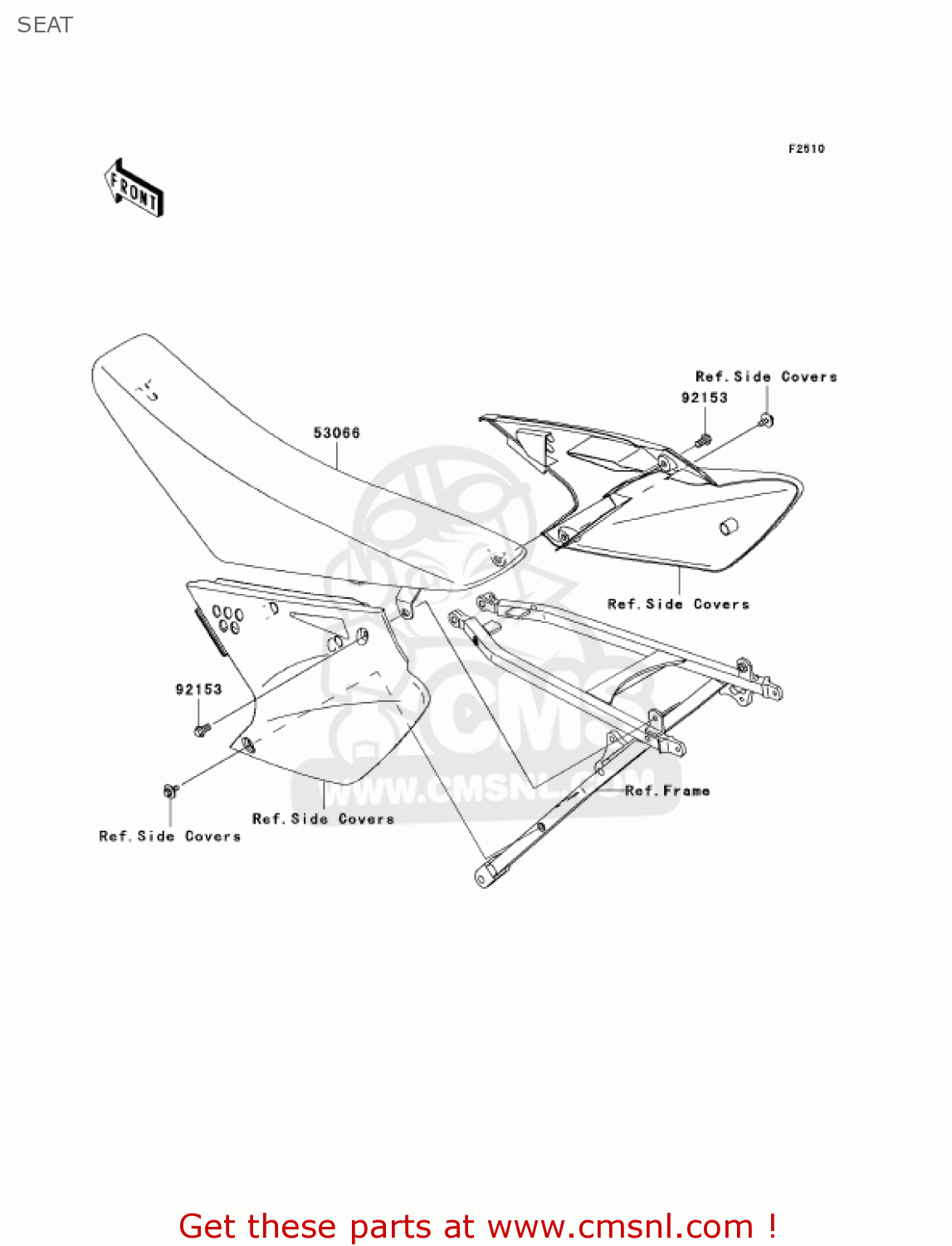 SEAT KX250T7F KX250F 2007 USA CANADA