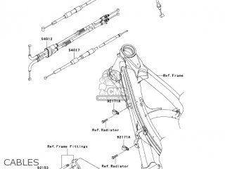 CABLES - KX250T7F KX250F 2007 USA CANADA