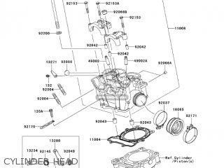 CYLINDER HEAD - KX250T7F KX250F 2007 USA CANADA