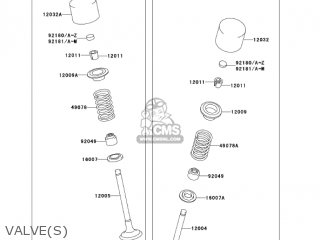 VALVE(S) - KX250T7F KX250F 2007 USA CANADA