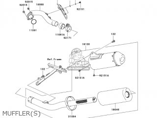 MUFFLER(S) - KX250T7F KX250F 2007 USA CANADA