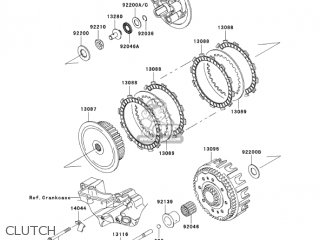 CLUTCH - KX250T7F KX250F 2007 USA CANADA