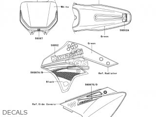DECALS - KX250T7F KX250F 2007 USA CANADA
