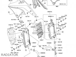 RADIATOR - KX250T7F KX250F 2007 USA CANADA