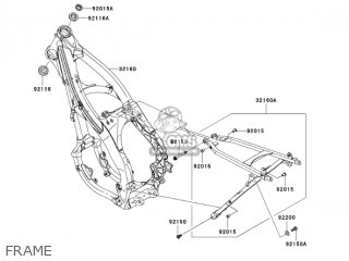 FRAME - KX250T7F KX250F 2007 USA CANADA