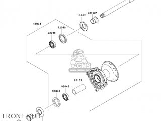 FRONT HUB - KX250T7F KX250F 2007 USA CANADA