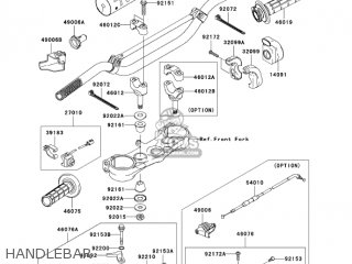 HANDLEBAR - KX250T7F KX250F 2007 USA CANADA