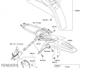 FENDERS - KX250T7F KX250F 2007 USA CANADA