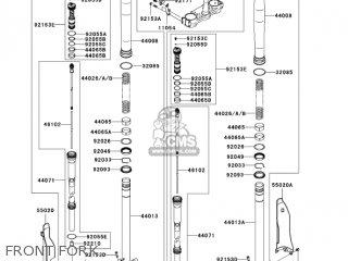 FRONT FORK - KX250T7F KX250F 2007 USA CANADA