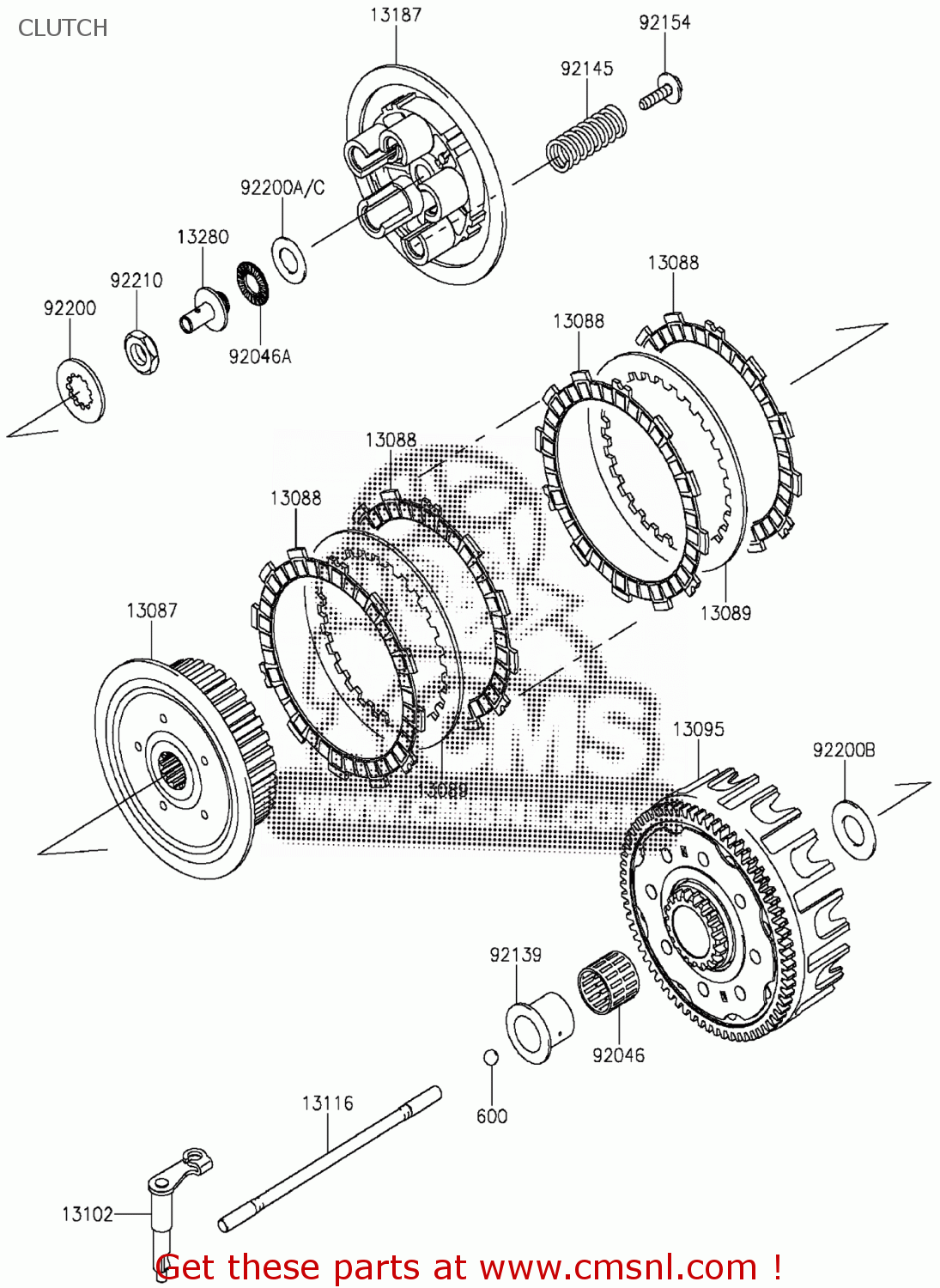 Kawasaki KX250ZGF 2016 EUROPE CLUTCH - buy original CLUTCH spares online