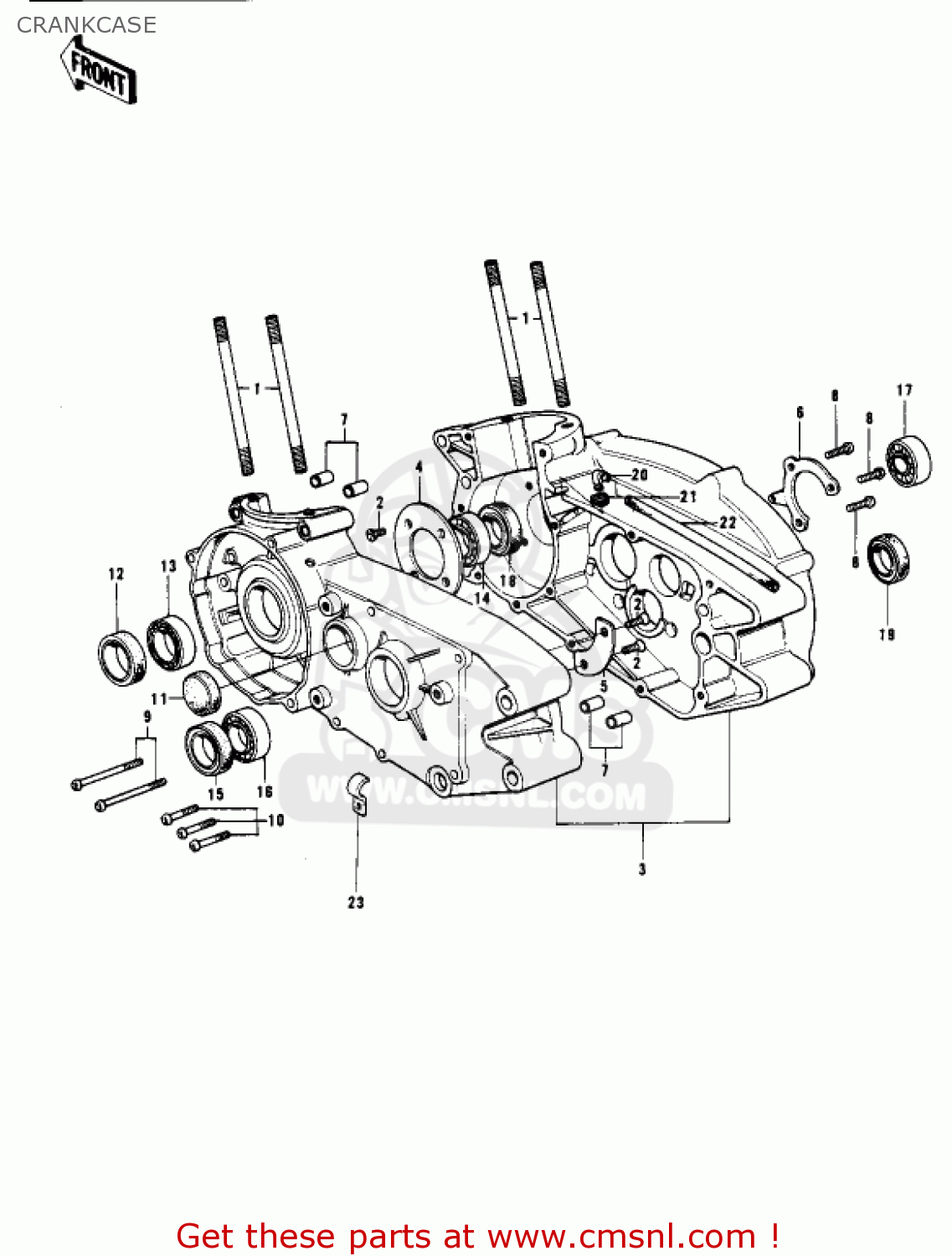 CRANKCASE KX400 1975 USA