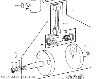 CRANKSHAFT/PISTON - KX400 1975 USA