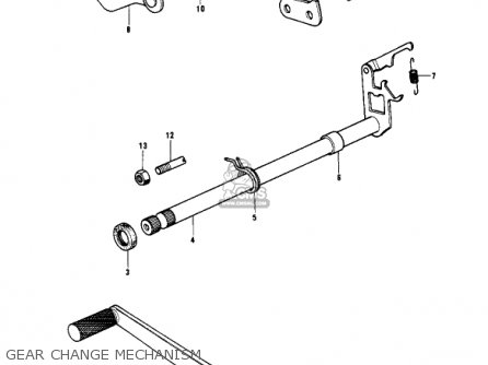 GEAR CHANGE MECHANISM - KX400 1975 USA