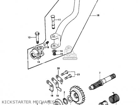 KICKSTARTER MECHANISM - KX400 1975 USA