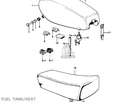 FUEL TANK/SEAT - KX400 1975 USA