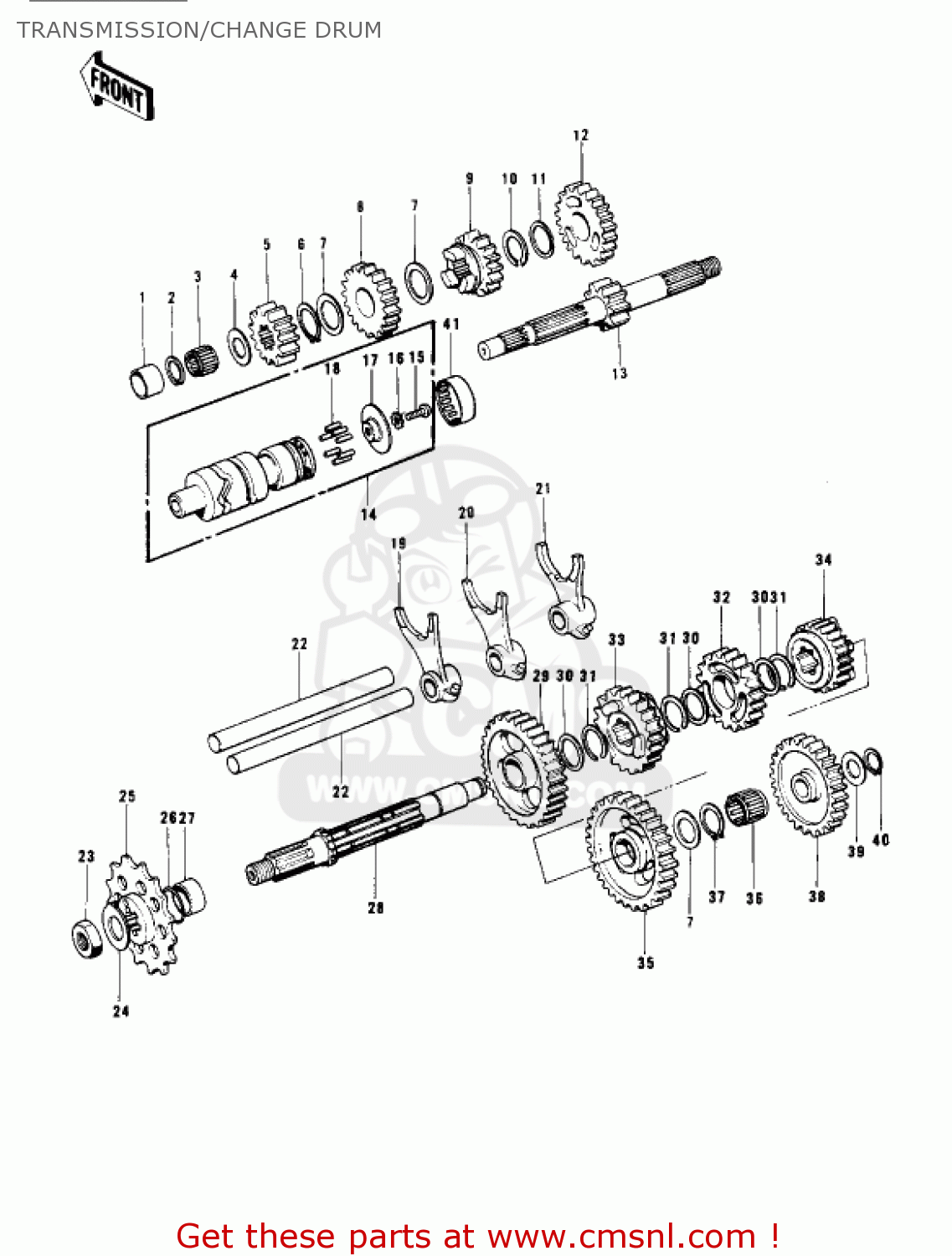 TRANSMISSION/CHANGE DRUM KX400-A2 1976 USA