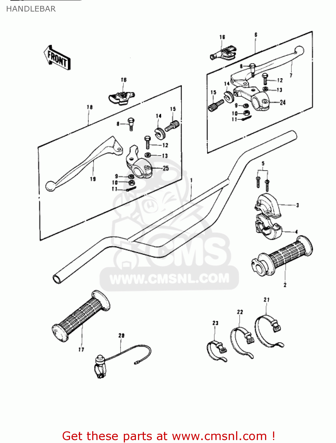 HANDLEBAR KX400-A2 1976 USA