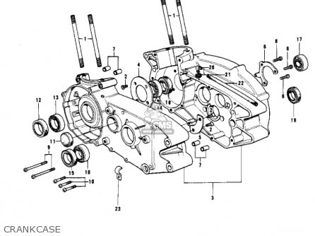 CRANKCASE - KX400-A2 1976 USA