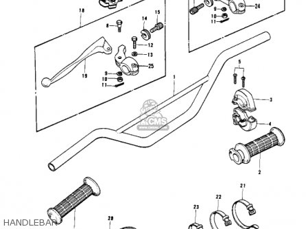HANDLEBAR - KX400-A2 1976 USA