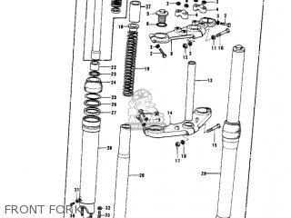 FRONT FORK - KX400-A2 1976 USA