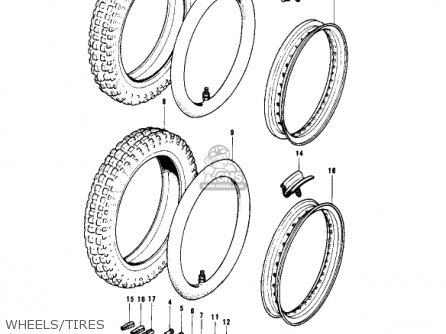WHEELS/TIRES - KX400-A2 1976 USA