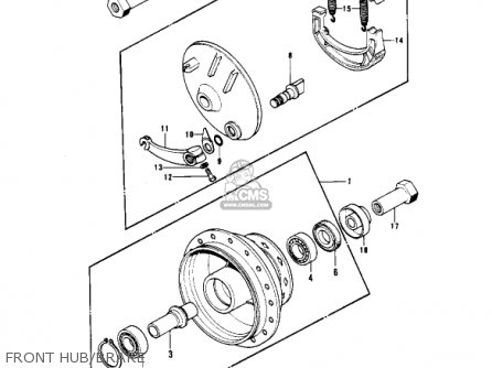 FRONT HUB/BRAKE - KX400-A2 1976 USA