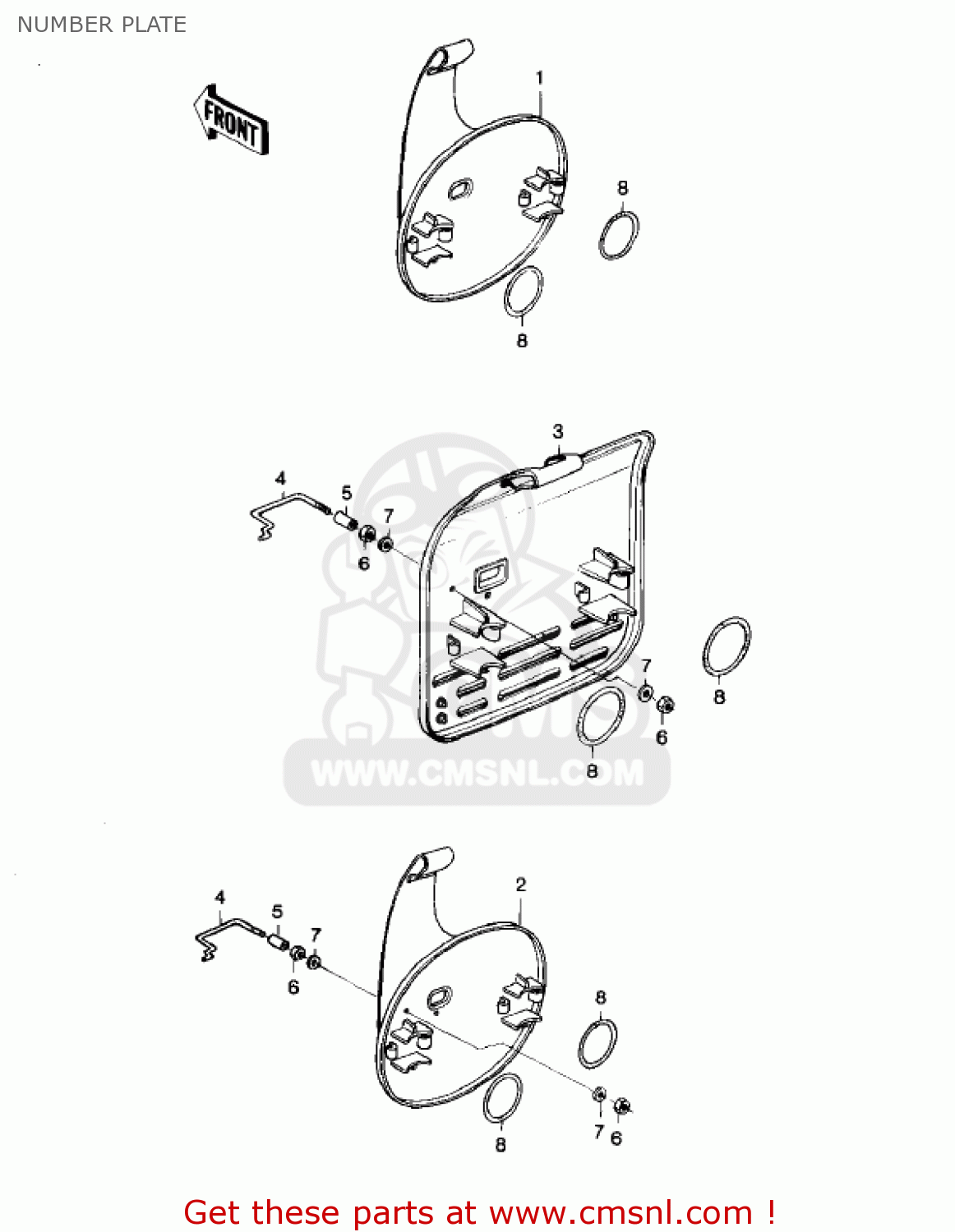 NUMBER PLATE KX420-A1 KX420 1980 UNITED KINGDOM USA CANADA EXPORT