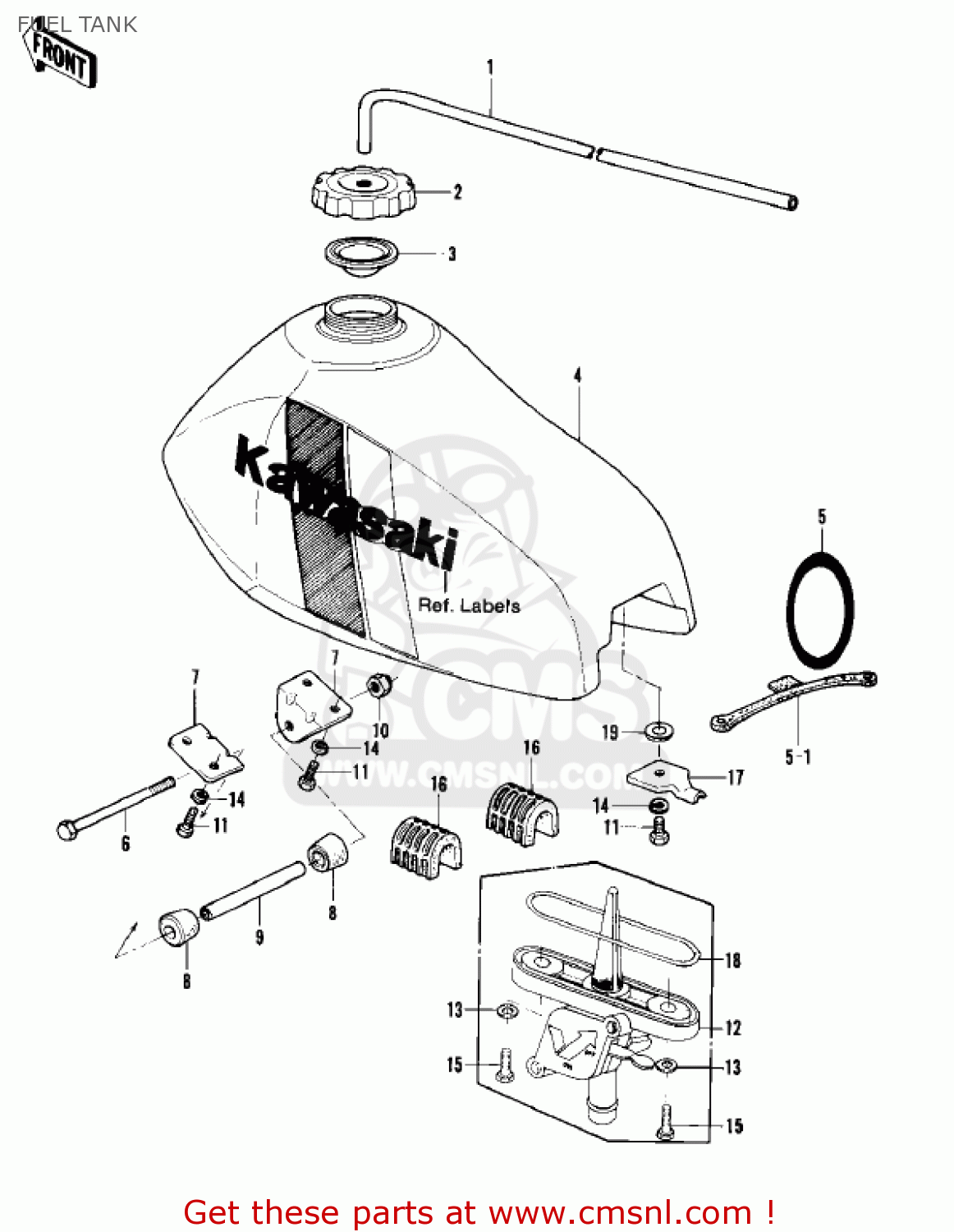 FUEL TANK KX420-A1 KX420 1980 UNITED KINGDOM USA CANADA EXPORT