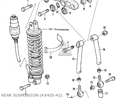 REAR SUSPENSION (KX420-A2) - KX420-A1 KX420 1980 UNITED KINGDOM USA CANADA EXPORT