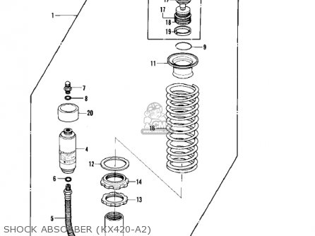 SHOCK ABSORBER (KX420-A2) - KX420-A1 KX420 1980 UNITED KINGDOM USA CANADA EXPORT