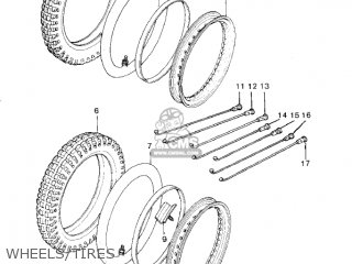 WHEELS/TIRES - KX420-A1 KX420 1980 UNITED KINGDOM USA CANADA EXPORT