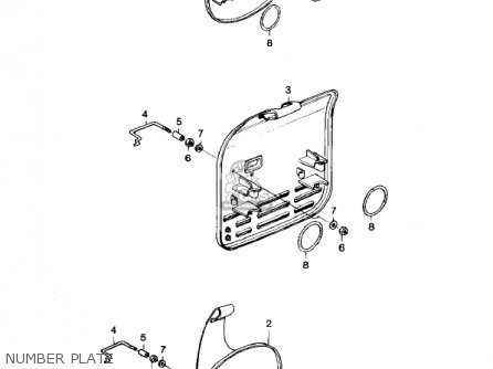 NUMBER PLATE - KX420-A1 KX420 1980 UNITED KINGDOM USA CANADA EXPORT