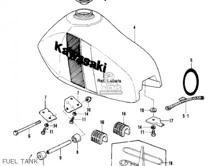 FUEL TANK - KX420-A1 KX420 1980 UNITED KINGDOM USA CANADA EXPORT