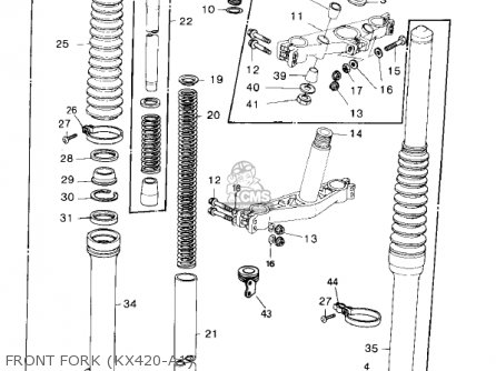 FRONT FORK (KX420-A1) - KX420-A1 KX420 1980 UNITED KINGDOM USA CANADA EXPORT